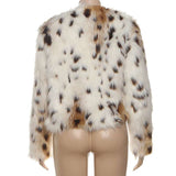 Luxurious Leopard Print Faux Fur Coat image 4