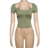 Cold-Shoulder Crop Top image 3