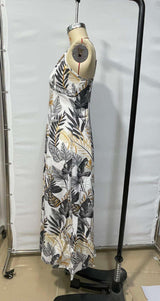 Tropical Leaf Print Maxi Dress image 4