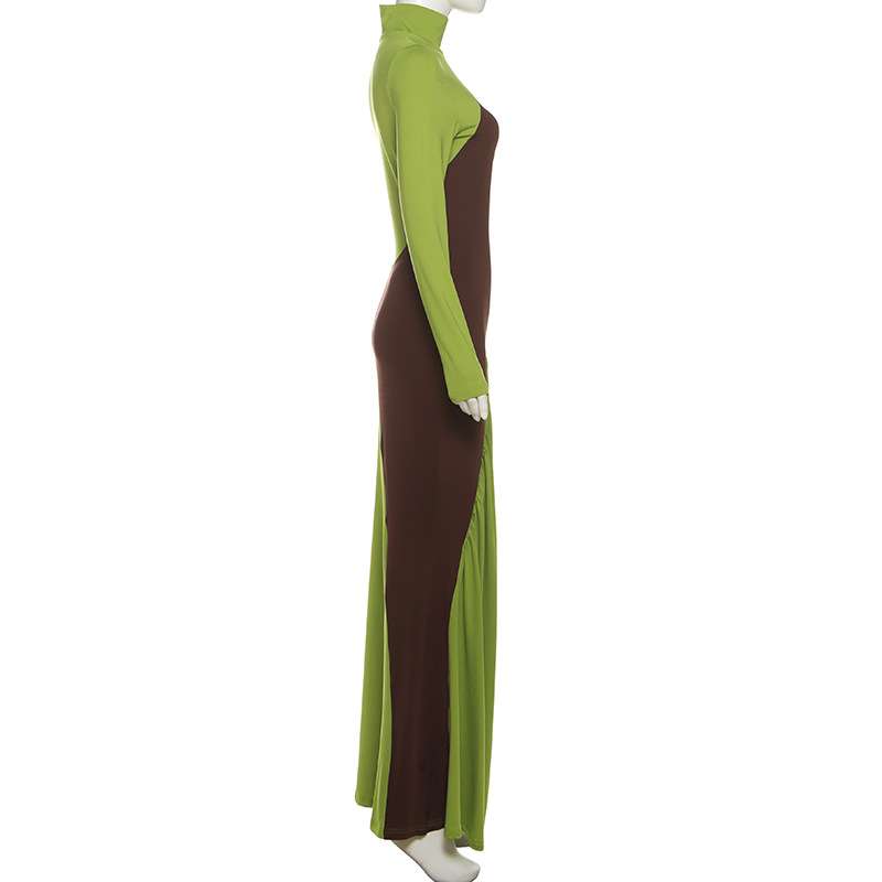 Color-Block Long Sleeve Maxi Dress image 5