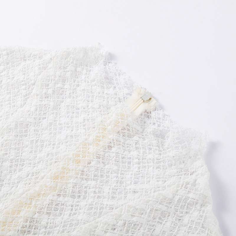 Lace Long Dress with Sheer Detailing image 6