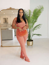 Bodysuit and Cargo Pants Set - XL, Orange image