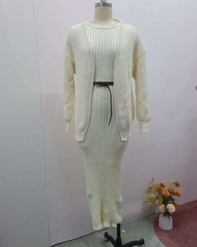 Bodycon Midi Dress With  Cardigan image 4