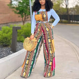 Geometric Pattern Wide-Leg Jumpsuit image 1