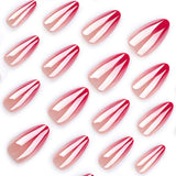 Marbled Ombre Almond Nail Art image 5