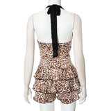 Leopard Print Lace Halter Dress image 4