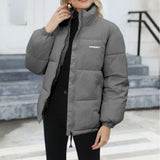 Wimter Casual Solid Puffer Jacket - M, Grey image