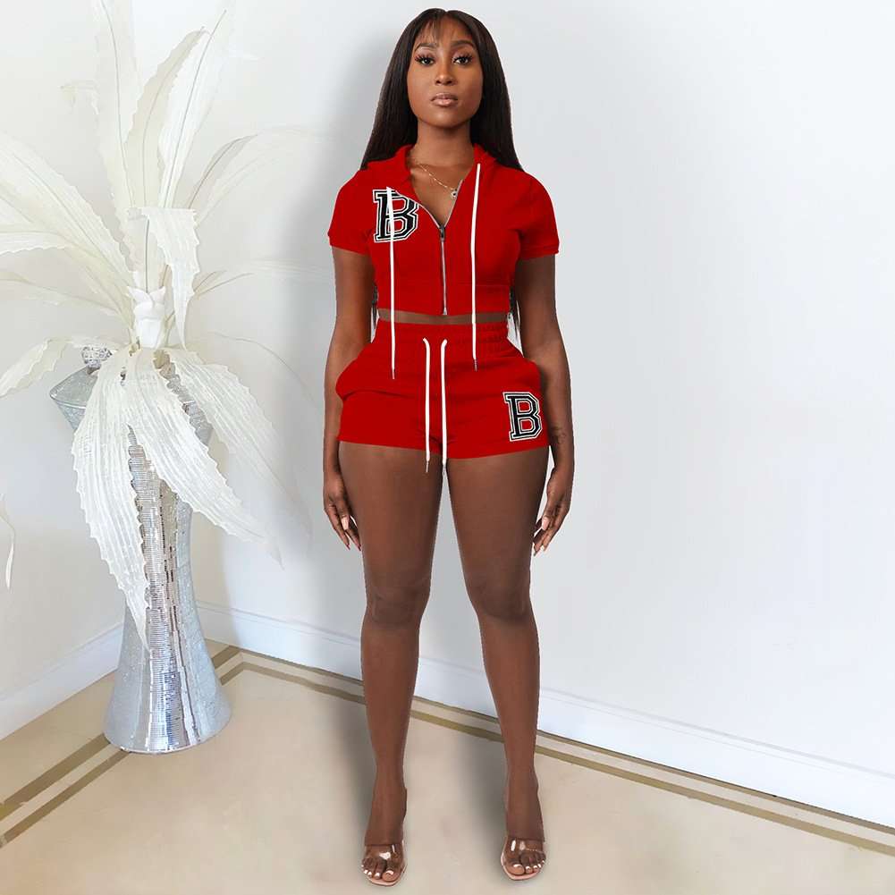 Crop Hoodie & Shorts Set image 3