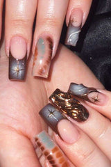 Artistic Metallic Nail Art Design image 0