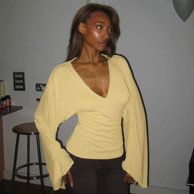Long Sleeve V-Neck Top image 2