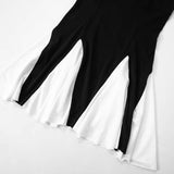 Elegant Black & White Flare Dress image 5