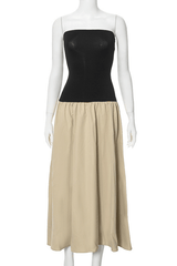 Elegant Contrast Maxi Dress image 4