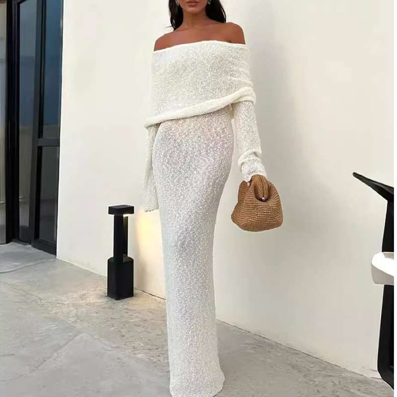 Off Shoulder Long Sleeve Dress image 3