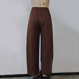 Wide Leg Pants High Waisted Drawstring Loose Trousers image 4