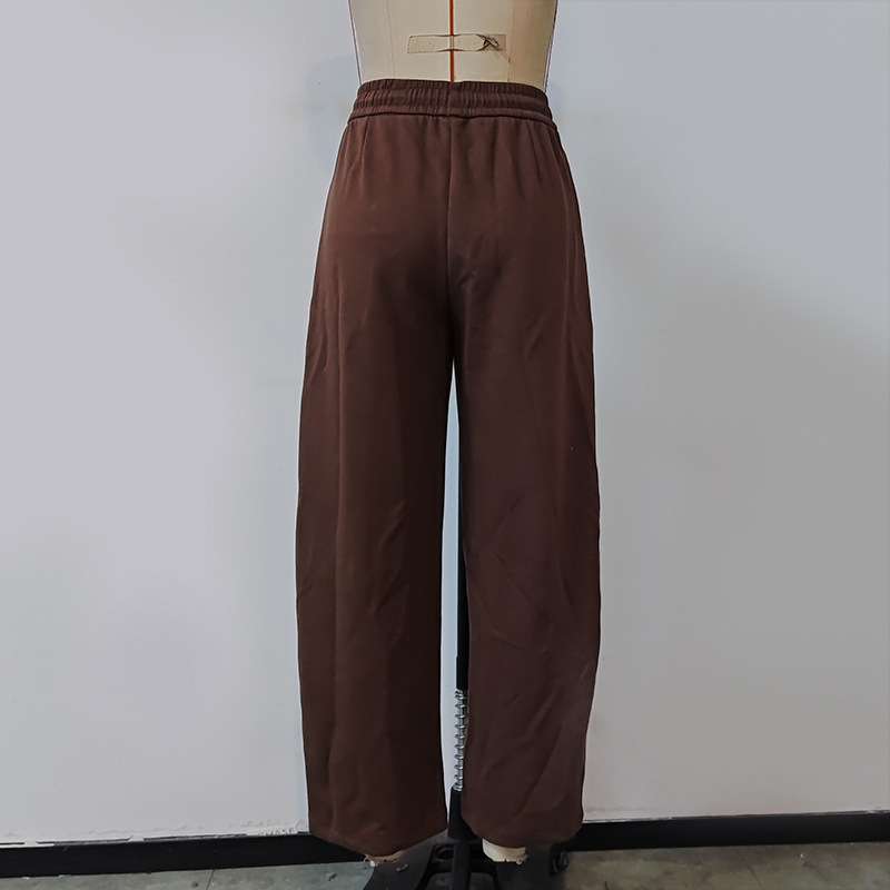 Wide Leg Pants High Waisted Drawstring Loose Trousers image 4