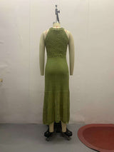 Green Crochet Maxi Dress image 0