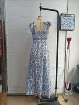 Embroidered Maxi Dress with Side Slit image 4