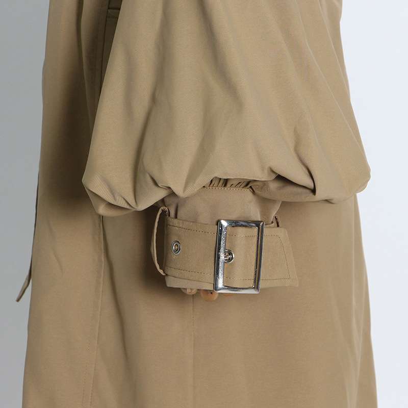Trench Coat with Puff Sleeves image 6