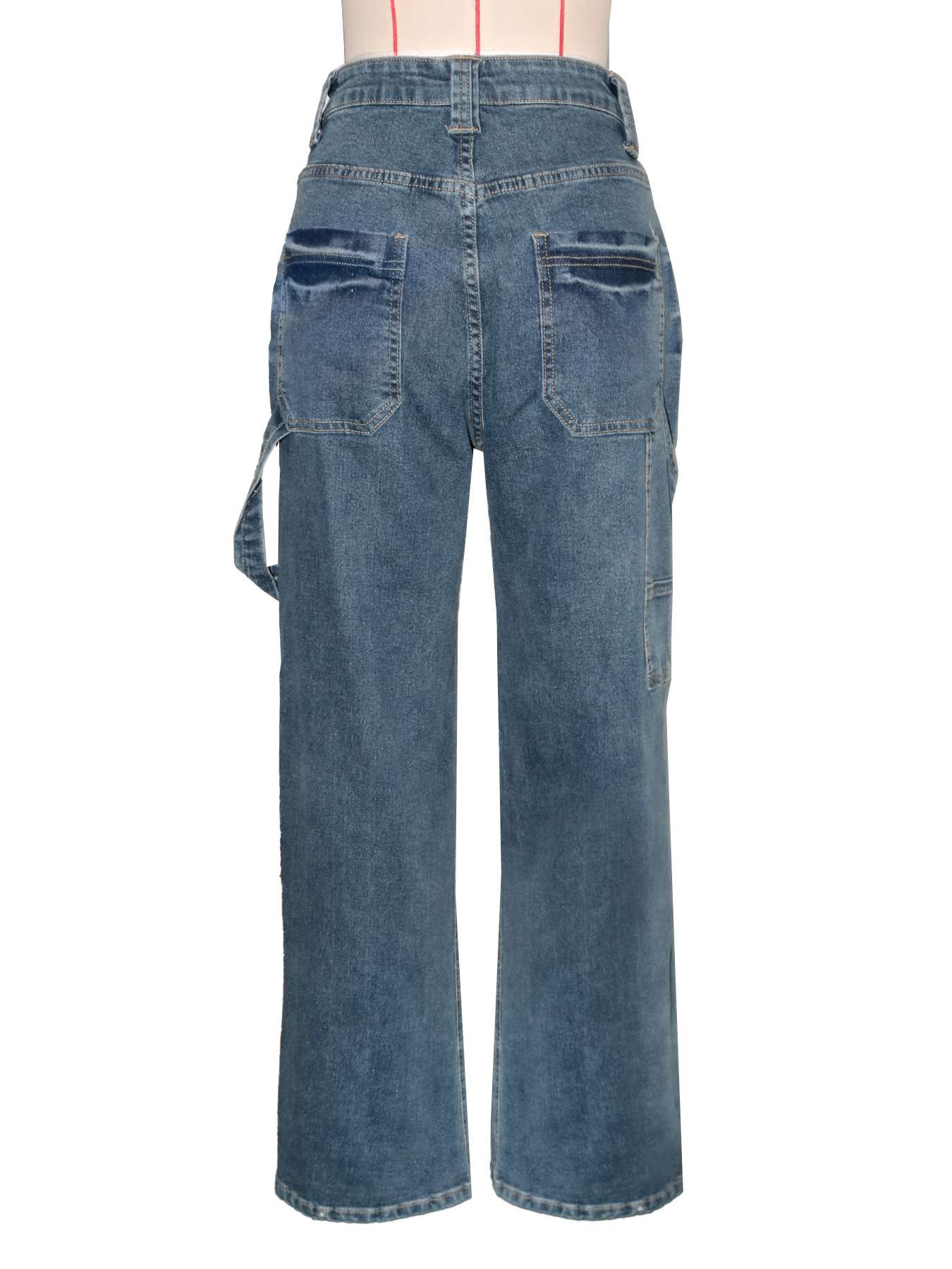 High-Waisted Wide-Leg Distressed Jeans image 4