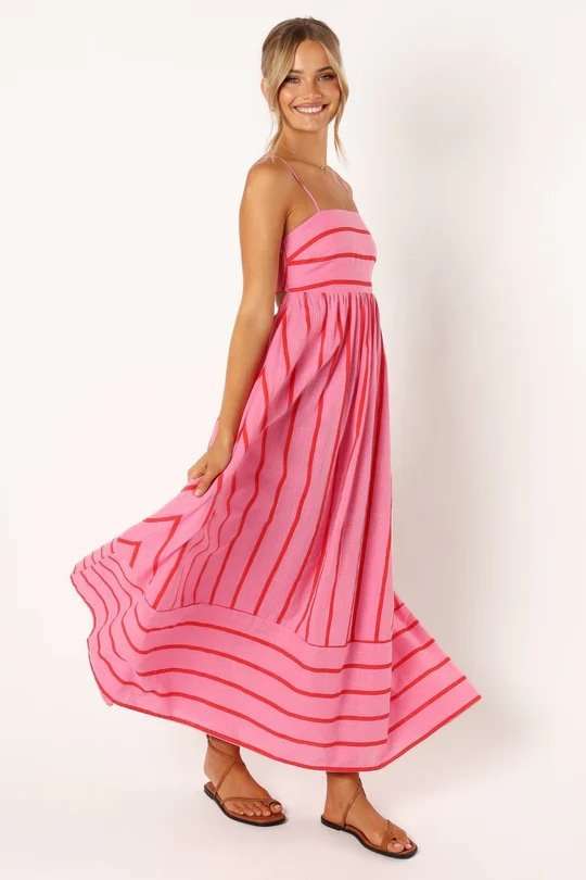Coastal Breeze Striped Maxi Dress image 3