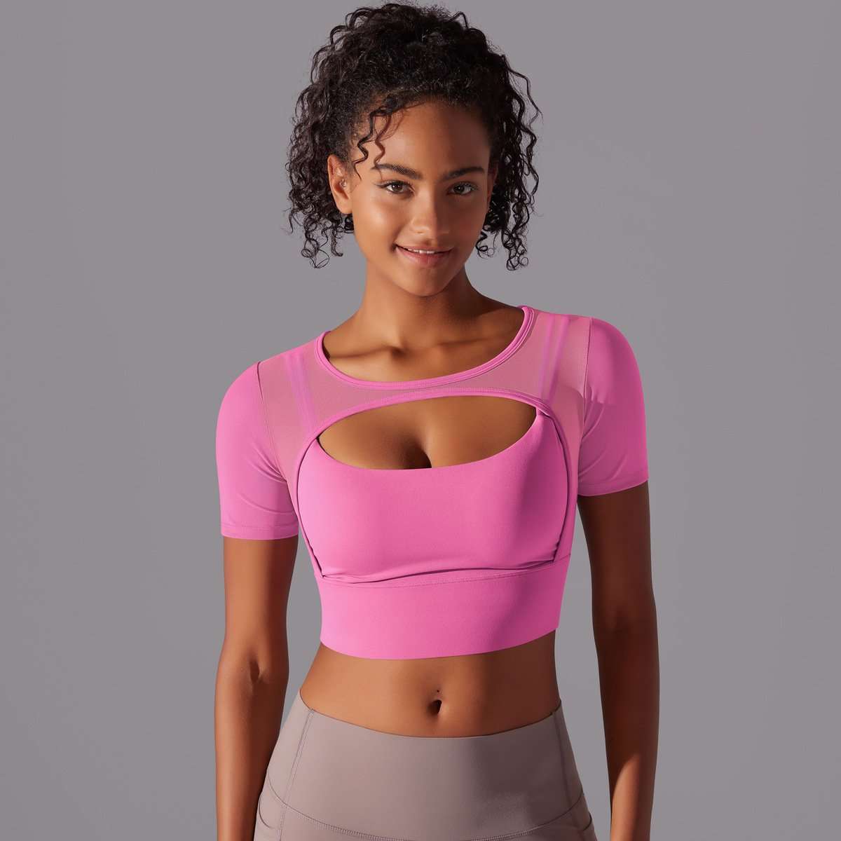 Stylish Cut-Out Sports Top image 7