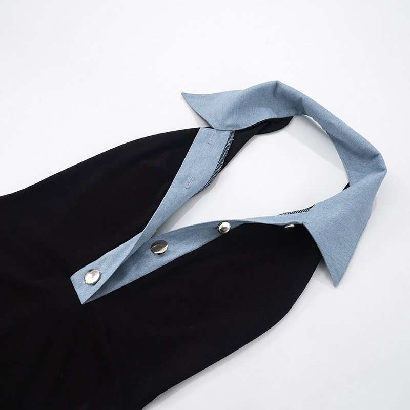 Contrast Button-Up Romper image 6