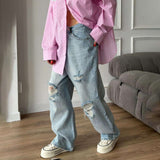 Straight Leg Denim Pants Streetwear image 0