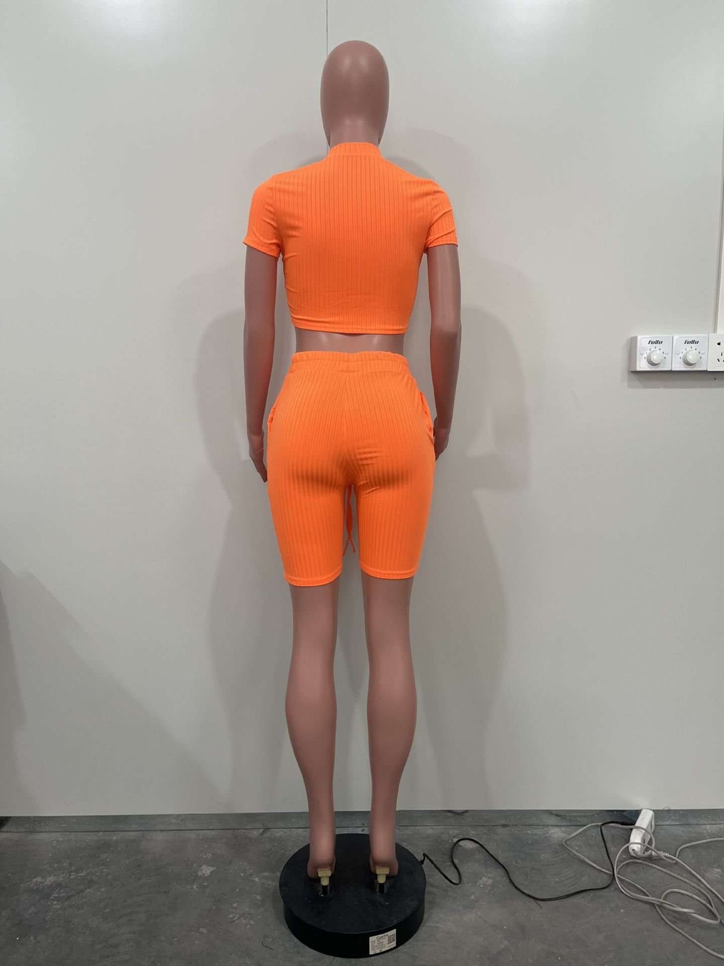 Bold Lace-Up Ribbed Two-Piece Set image 3