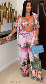 Vibrant Tropical Print 4 Pieces Set image 1