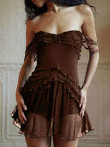 Ruffle Off-Shoulder Mini Dress image 2