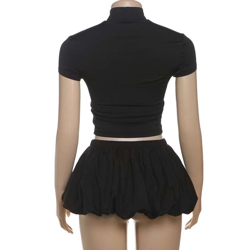 Crop Top & Puff Mini Skirt Set image 4