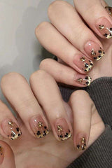 Leopard Print Gold-Tipped Nail Art Set image 0