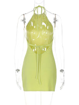 Vibrant Halter Bodycon Dress image 3