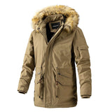 Faux Fur Hood Parka Casual Jackets - XXL, Deep Lake Blue image
