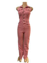 Backless Cargo Denim Jumpsuit image 1