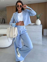 Blazer and Pants Set - M, Blue image