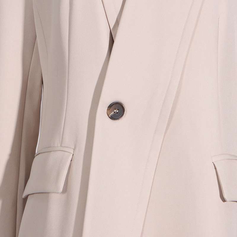 Slanted Placket Single Button Coat image 5