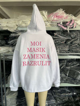 Oversized Rebel Hoodie - Free Size, White image