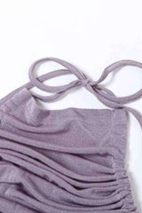 Sexy HalterNeck Ruffled Open Back Sleeveless Maxi Dress image 7