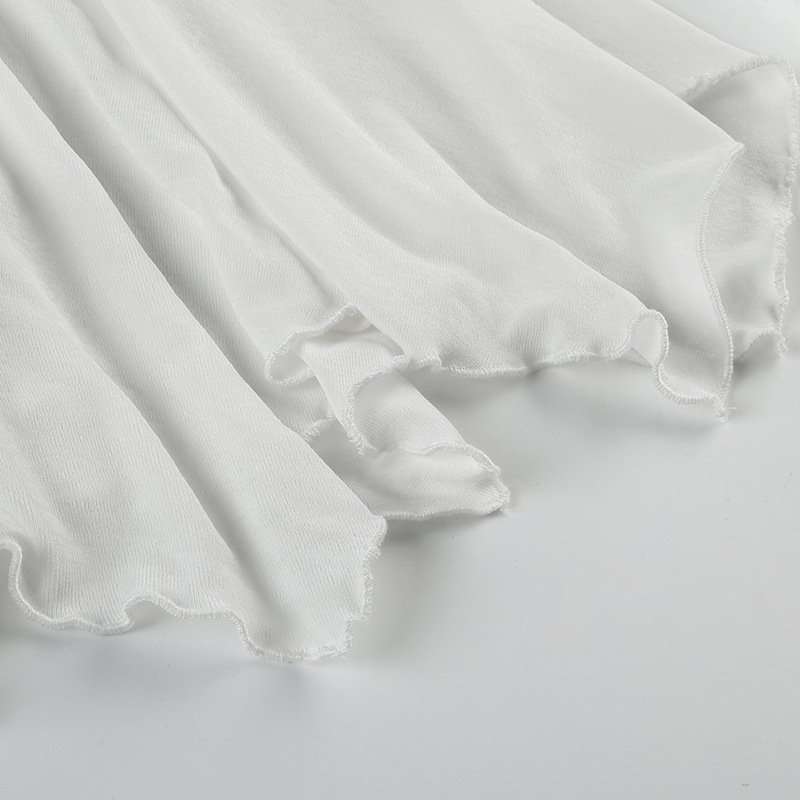 White Strapless Ruched Mini Dress image 5