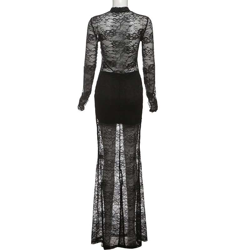 Lace See Through Maxi Dress image 2