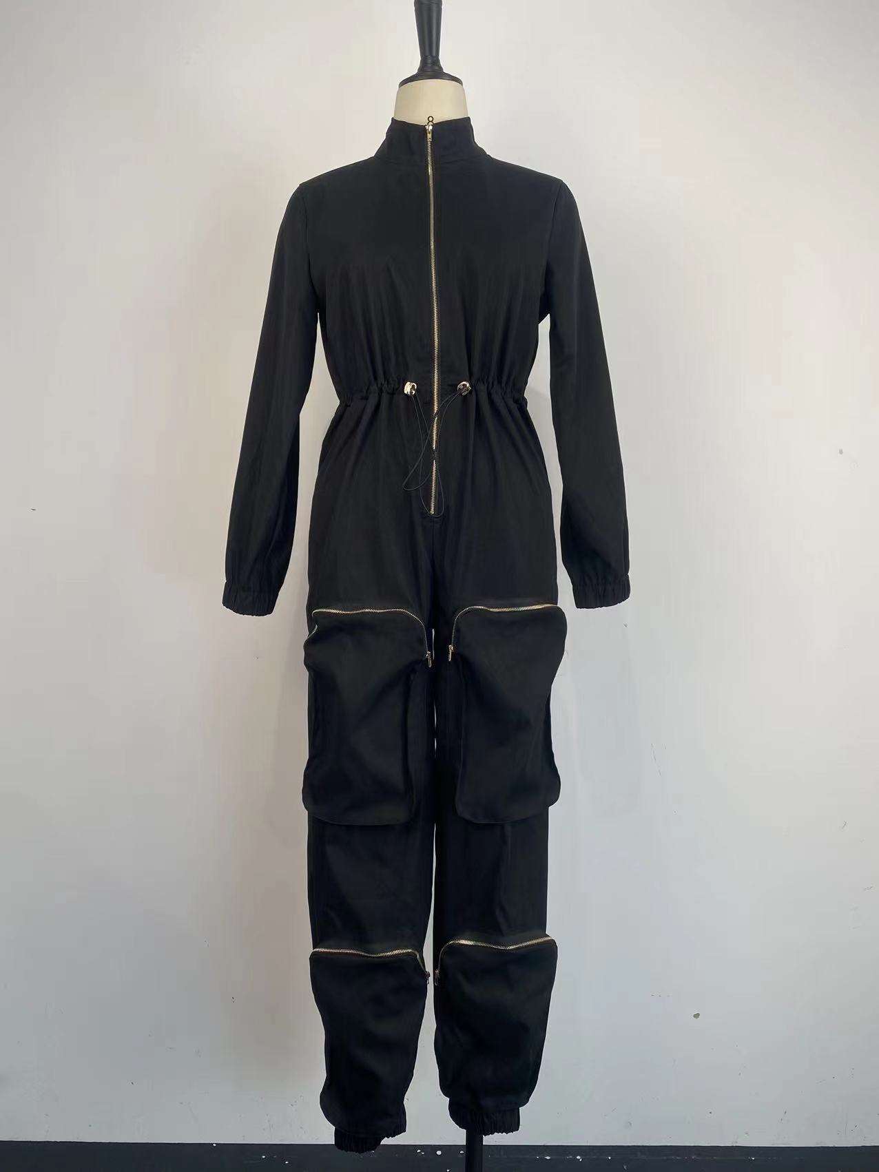Long Sleeve Flap and Zipper Jumpsuit image 4