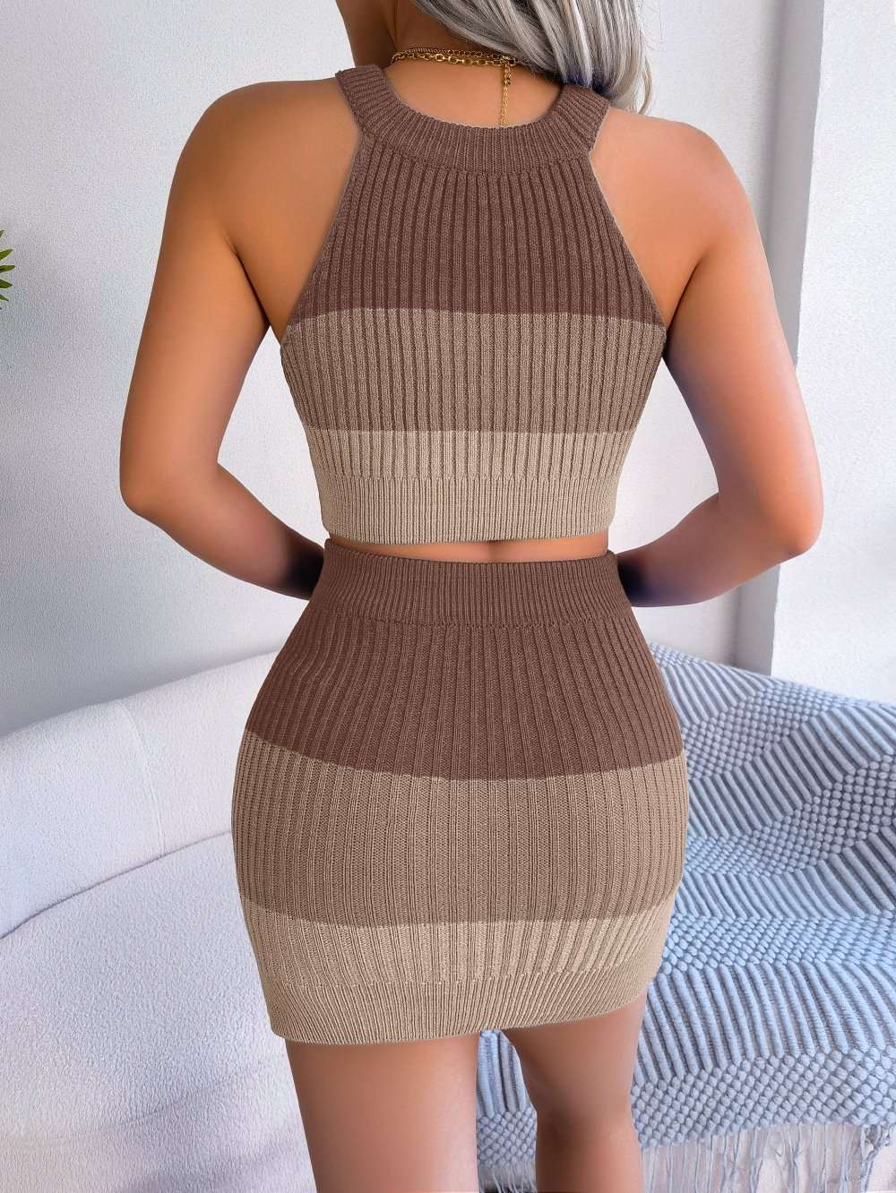 Ribbed Knit Ombre Two-Piece Set image 5