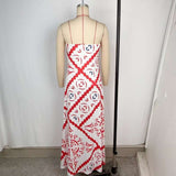 Elegant Strapless Patterned Maxi Dress image 1