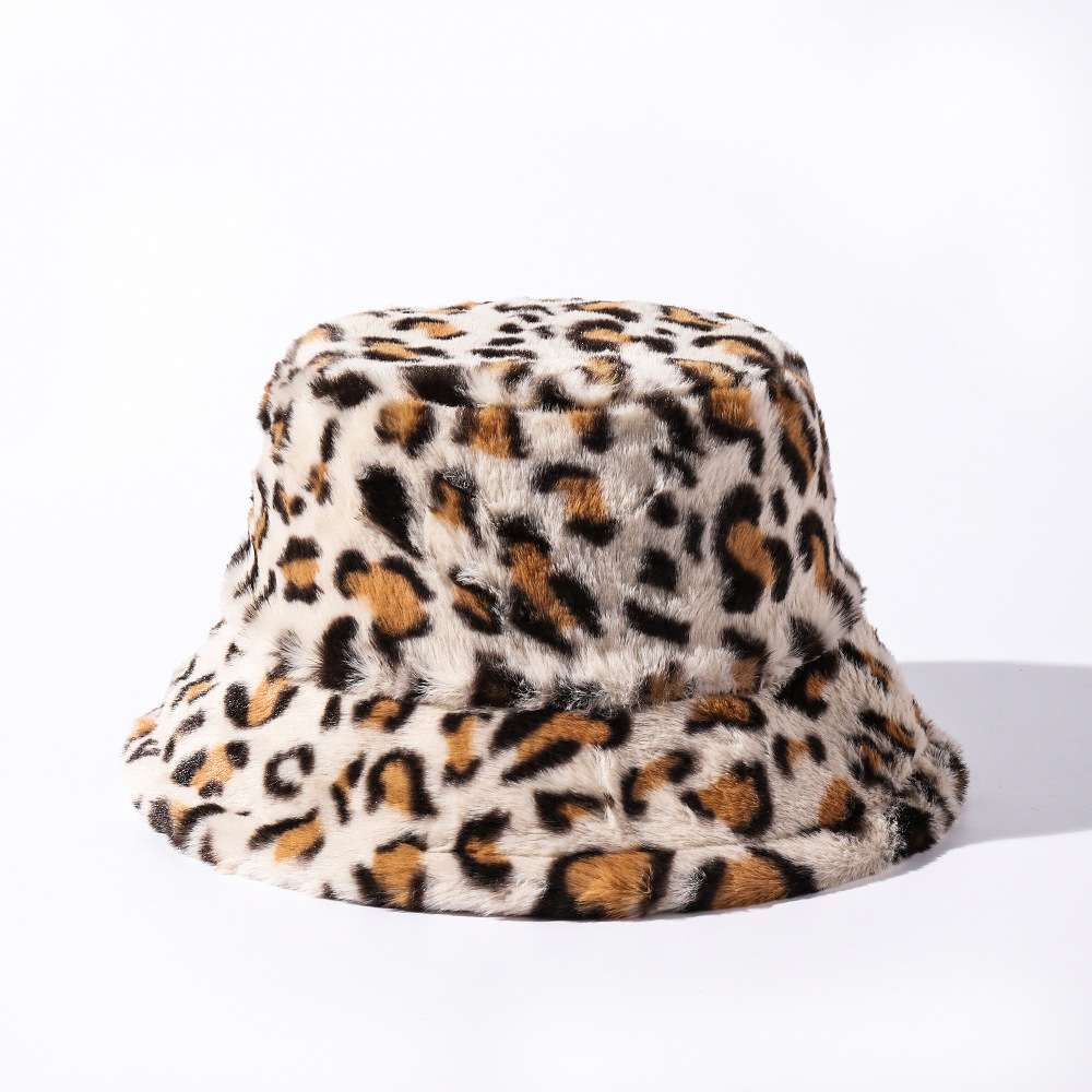 Animal Print Faux Fur Bucket Hats image 3
