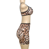 Leopard Print Crop Top & High-Waist Shorts image 4