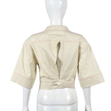 Short Sleeve Cropped Jacket Button Down Clubwear image 7