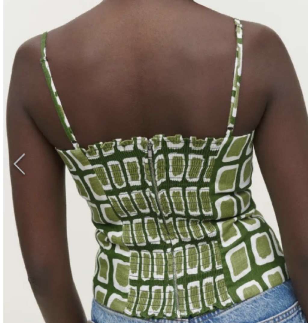 Green Geometric Print Camisole Top image 5