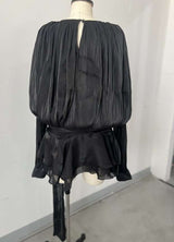 Elegant Sheer Dress with Tie Detail image 4