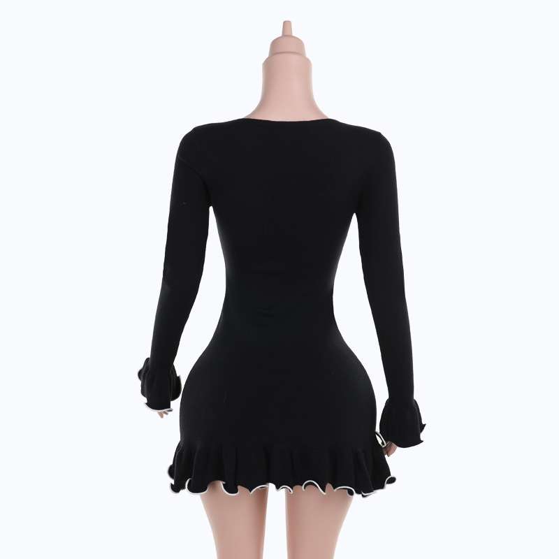 Midnight Flair Knit Mini Dress image 4